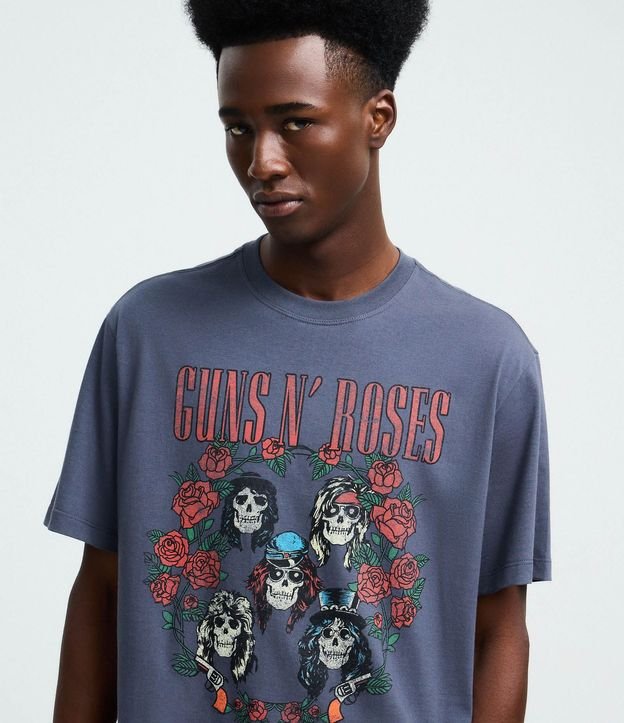 Remera Manga Corta en Algodón con Estampado Guns and Roses 5