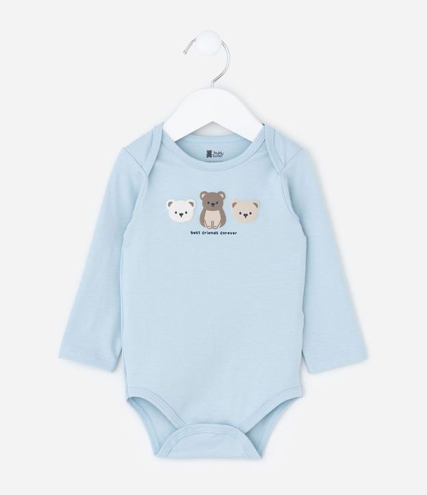 Body Infantil con Estampa de Ositos Amigos – Talle RN a 18 Meses