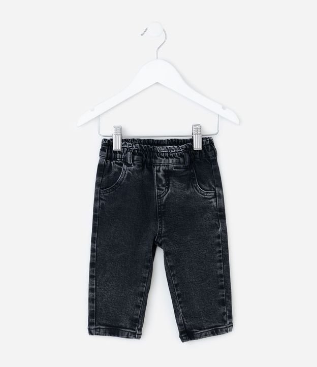 Pantalón Infantil en Jeans con Cintura Elástica – Talle 3 a 18 Meses