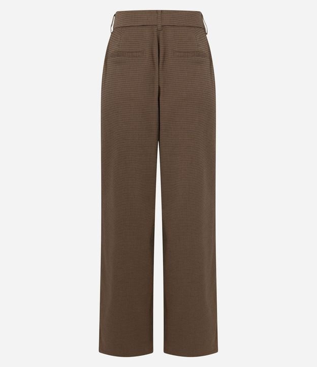 Pantalón Recto Sastre con Estampa Pied de Poule 6