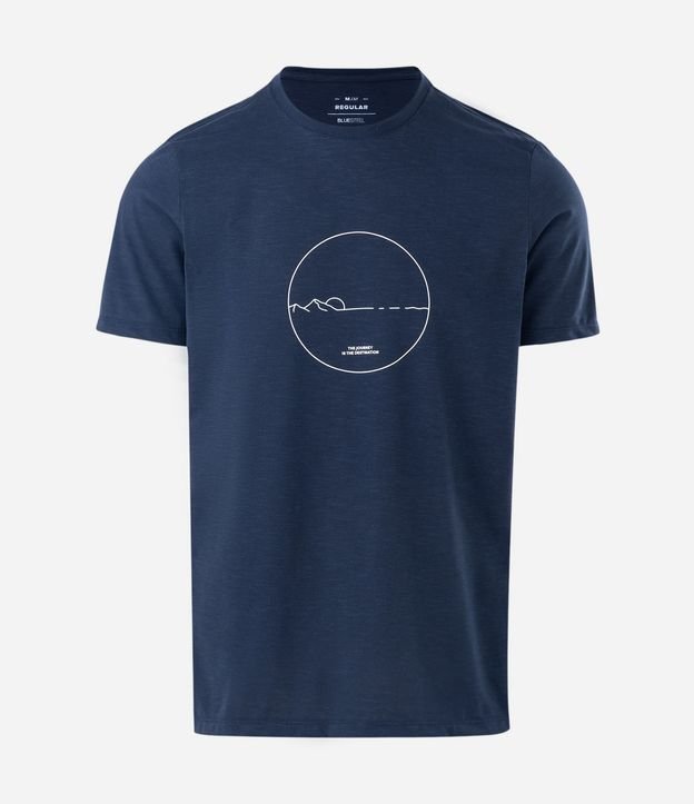 Remera Regular en Algodón con Estampa de Montaña 5