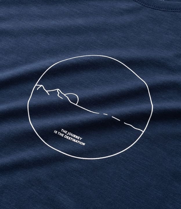 Remera Regular en Algodón con Estampa de Montaña 9