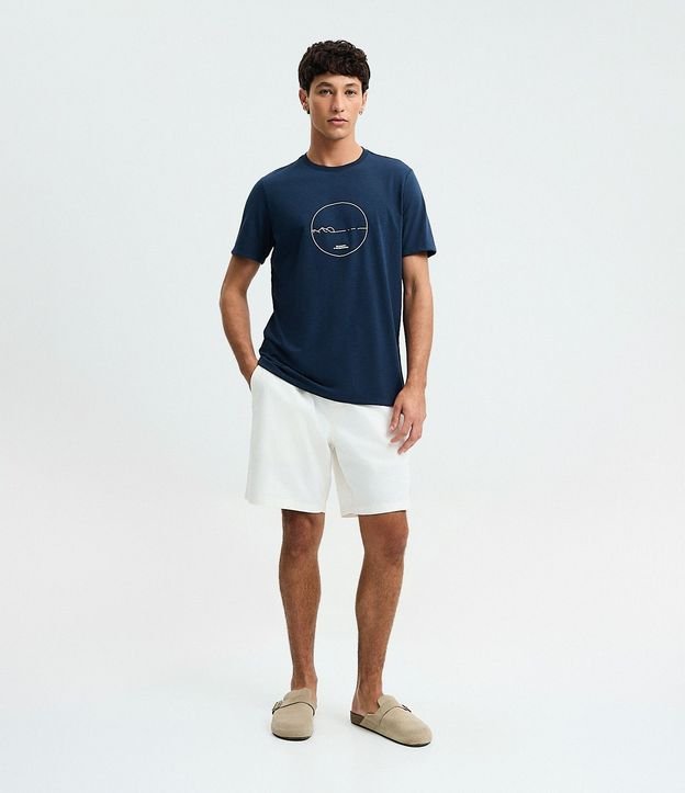 Remera Regular en Algodón con Estampa de Montaña 2