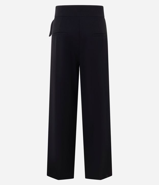 Pantalón Wide en Crepé Cintura con Hebilla 6