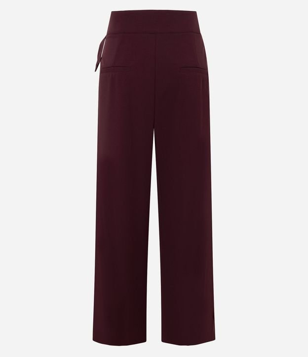 Pantalón Wide en Crepé Cintura con Hebilla 7