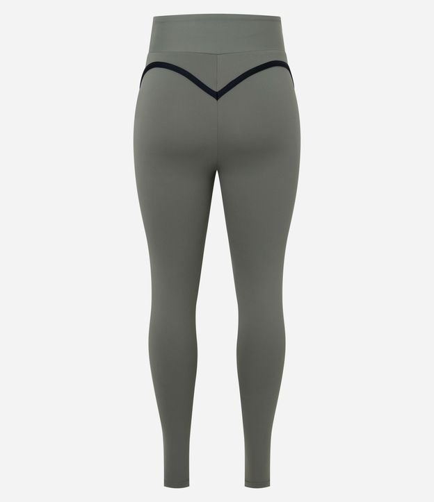 Pantalón Legging en Microfibra con Detalle Contrastante 6