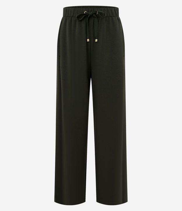 Pantalón Recto en Algodón con Cintura Elástica 5