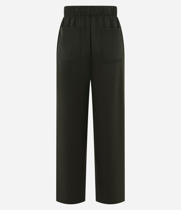 Pantalón Recto en Algodón con Cintura Elástica 6