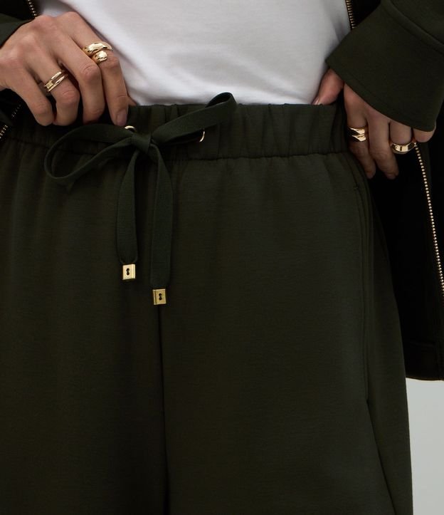 Pantalón Recto en Algodón con Cintura Elástica 4