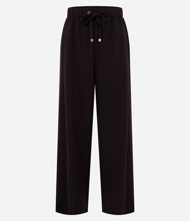 Pantalón Recto en Algodón con Cintura Elástica 5