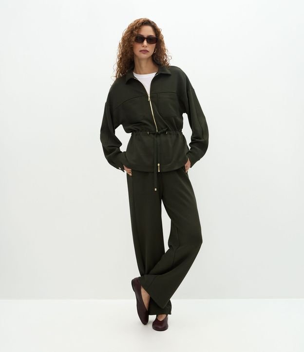 Campera Parka en Modal con Cremallera y Cordón Ajustable 2