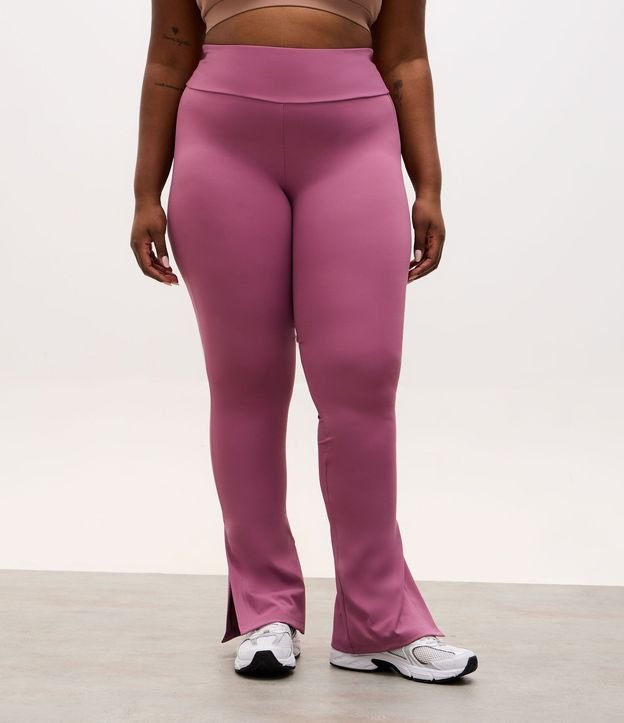 Pantalón Legging Flare Deportiva en Microfibra con Fenda 5