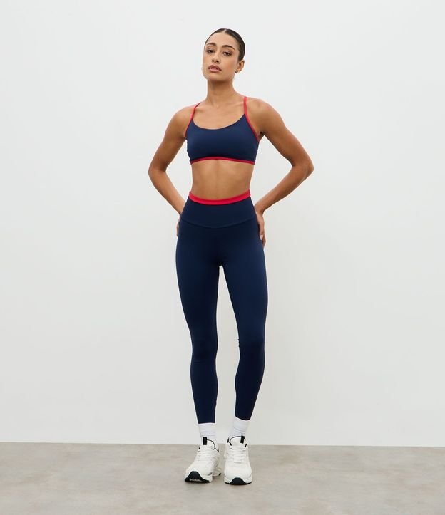 Pantalón Legging Deportiva con Cintura Contrastante