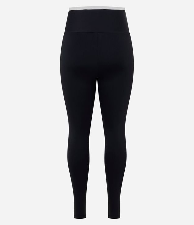 Pantalón Legging Deportiva con Cintura Traspasada y Bies Contrastante 7