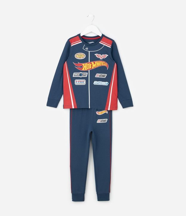 Pijama Infantil Estilo Uniforme Hot Wheels – Talle 3 a 10 años 2