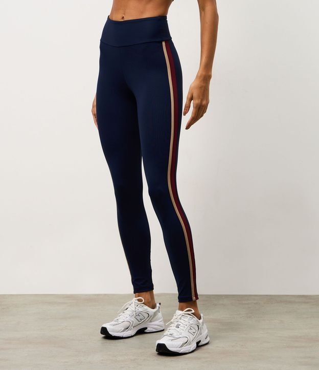 Pantalón Legging Deportiva en Microfibra con Recorte Contrastante 2
