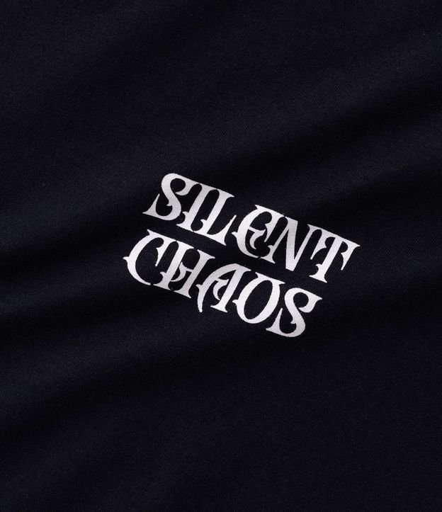 Remera Relaxed en Algodón con Estampado Tribal Chaos 9