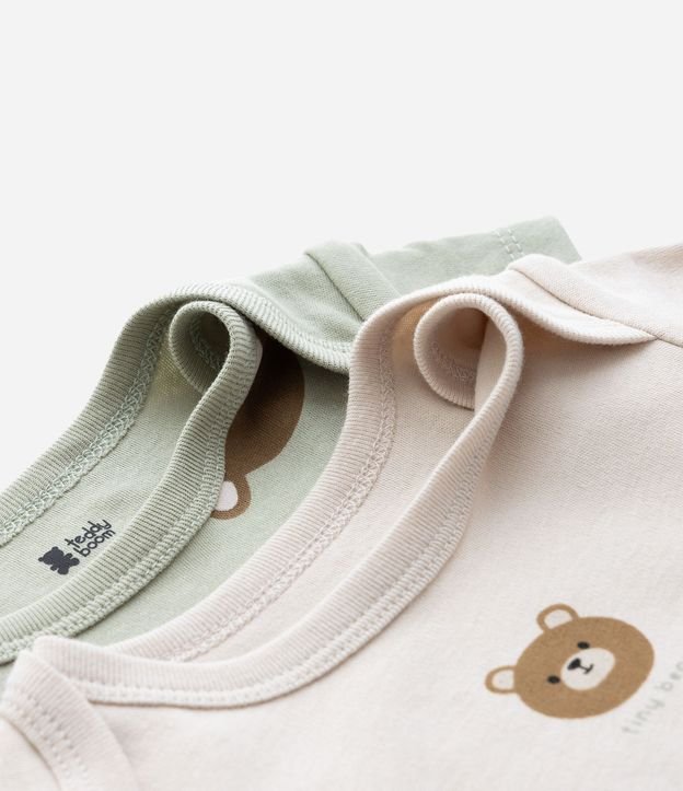 Kit 02 Bodies Infantil con Estampa de Oso – Talle 0 a 18 Meses 4