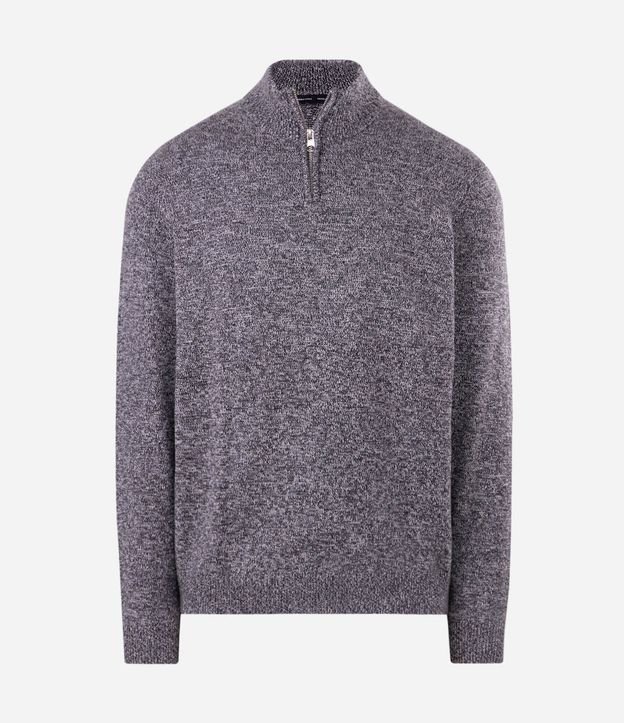 Suéter Texturizado con Cuello Half Cremallera 7