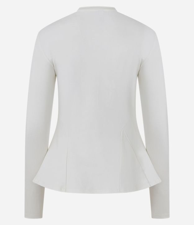 Blusa Peplum Manga Larga en Punto Roma con Ruedo Amplio 7