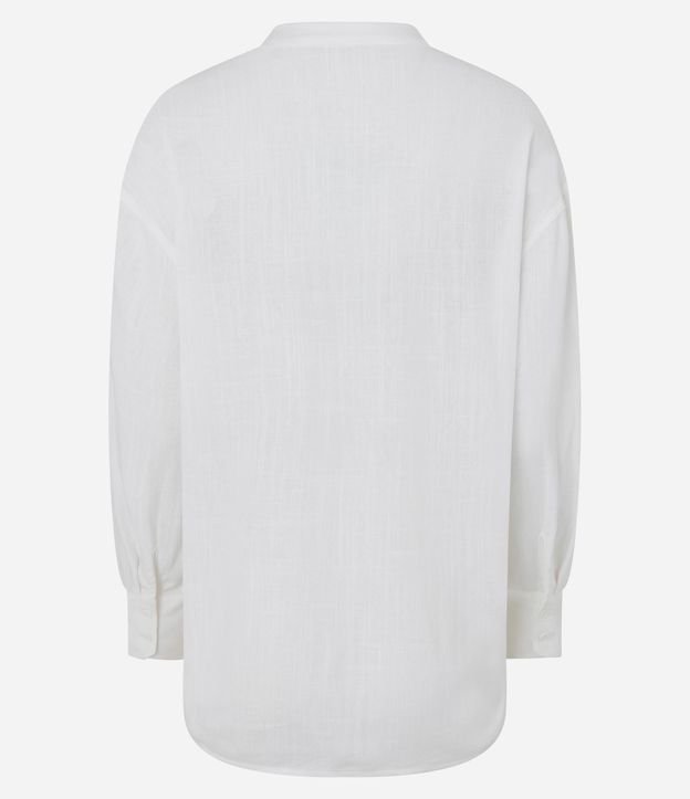 Camisa Oversized en Viscolino con Cuello Padre 3