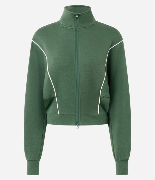 Campera Deportiva en Microfibra con Frisos Contrastantes 5