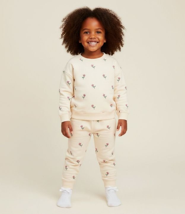 Conjunto Infantil en Algodón con Estampado Flores - 1 a 6 años 1
