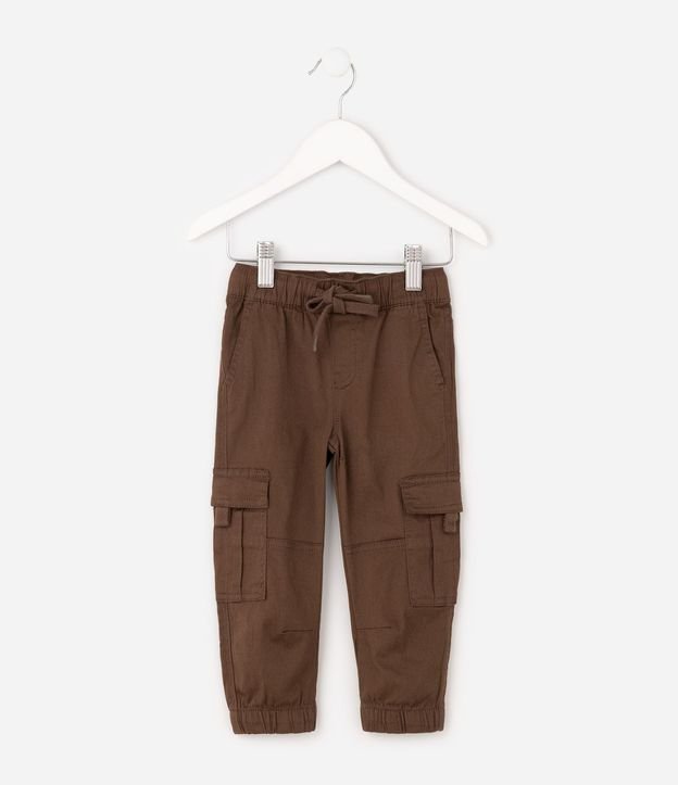 Pantalón Jogger Infantil en Sarga con Bolsillos Cargo - Talle 1 a 6 años 2