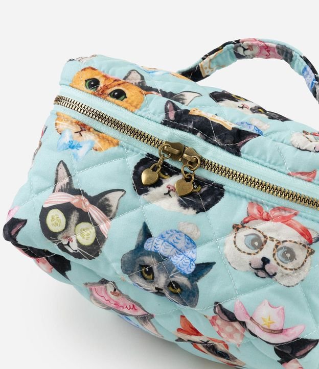Neceser Rectangular Grande con Estampa de Gatos 4