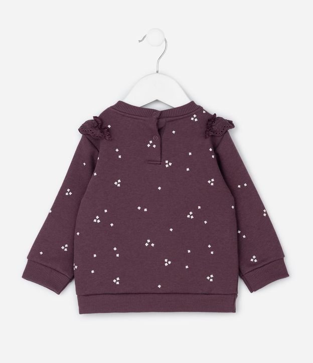 Saco Infantil con Estampa Floral Patito y Volados – Talle 0 a 18 Meses 3