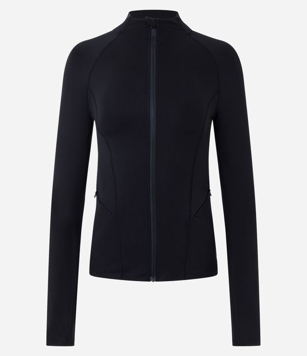 Campera Deportiva Ajustada en Microfibra con Bolsillo 8