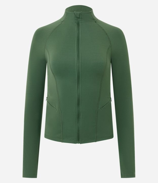 Campera Deportiva Ajustada en Microfibra con Bolsillo 6