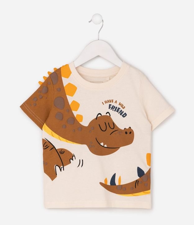 Remera Infantil en Algodón Dinosaurio Interactivo - Talle 1 a 6 años 2