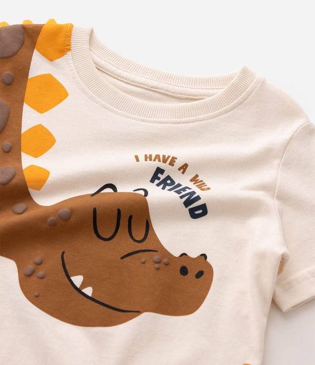 Remera Infantil en Algodón Dinosaurio Interactivo - Talle 1 a 6 años 5
