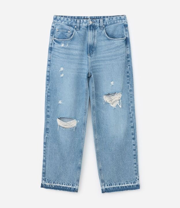 Pantalón Baggy Relaxed en Jean con Roturas 1