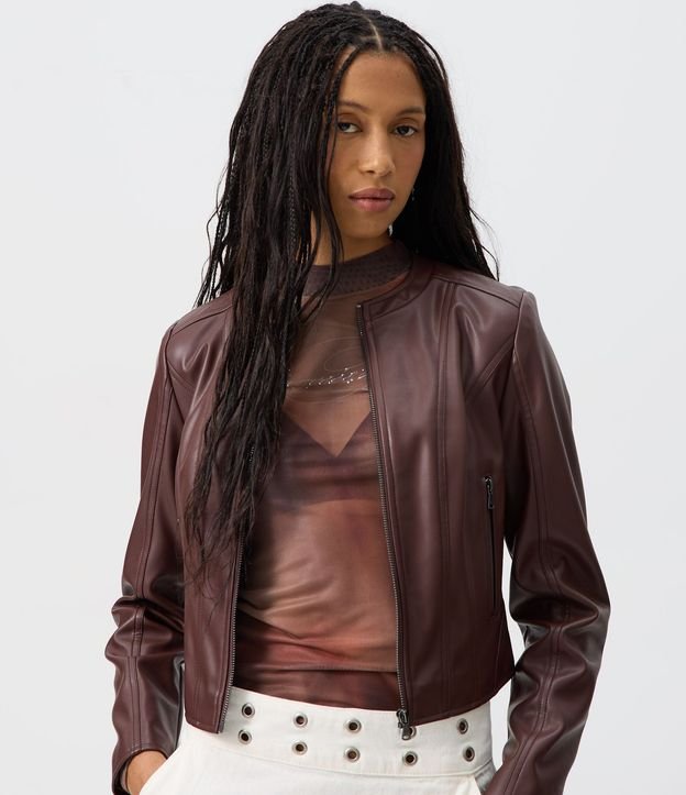 Campera Básica en Pu con Cierre Track 4