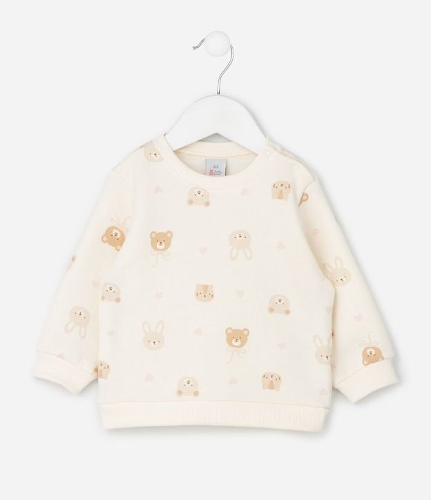 Saco Infantil con Estampado Corazones y Osos – Talle 0 a 18 Meses 2
