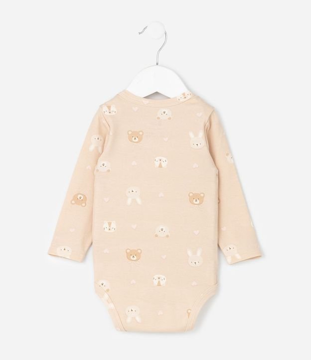 Body Infantil con Estampa de Osito y Corazones – Talle RN a 18 Meses 3