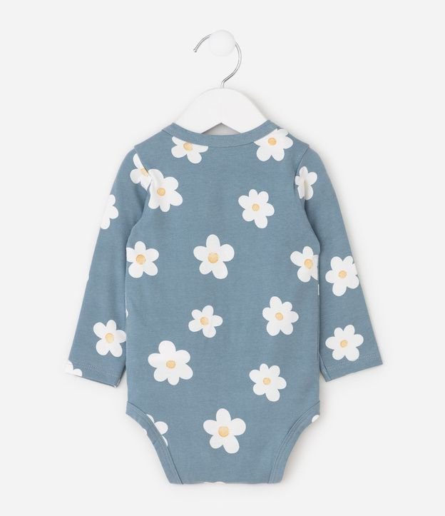 Body Infantil Manga Larga con Estampa Floral Bold – Talle 0 a 18 Meses 4