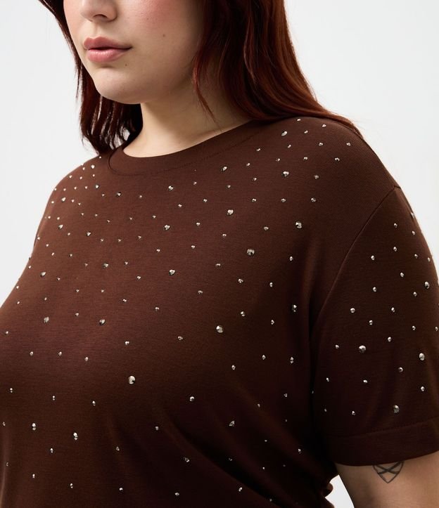 Remera con Brillos Salpicados Curve & Plus Size 3