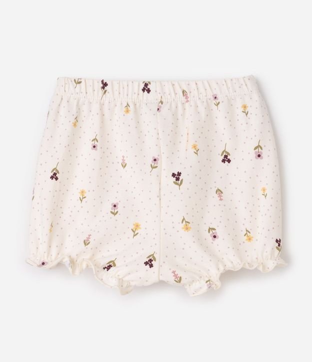 Conjunto Infantil Blusa Manga Corta y Short Floral de Lunares – Talle 0 a 18 Meses 6