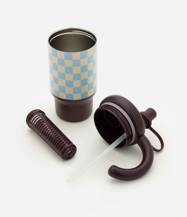 Vaso Térmico con Estampa de Cuadros 750ml 4