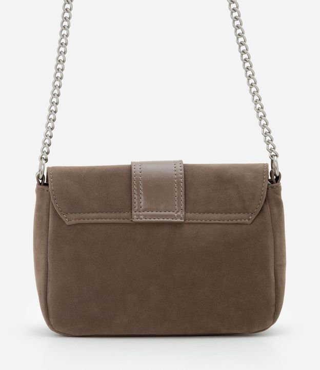 Cartera Transversal Pequeña en Gamuza con Tapa y Asa Larga 4