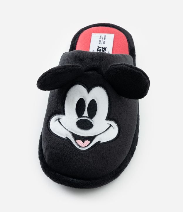 Pantufla Abierta con Bordado Mickey Mouse y Orejitas