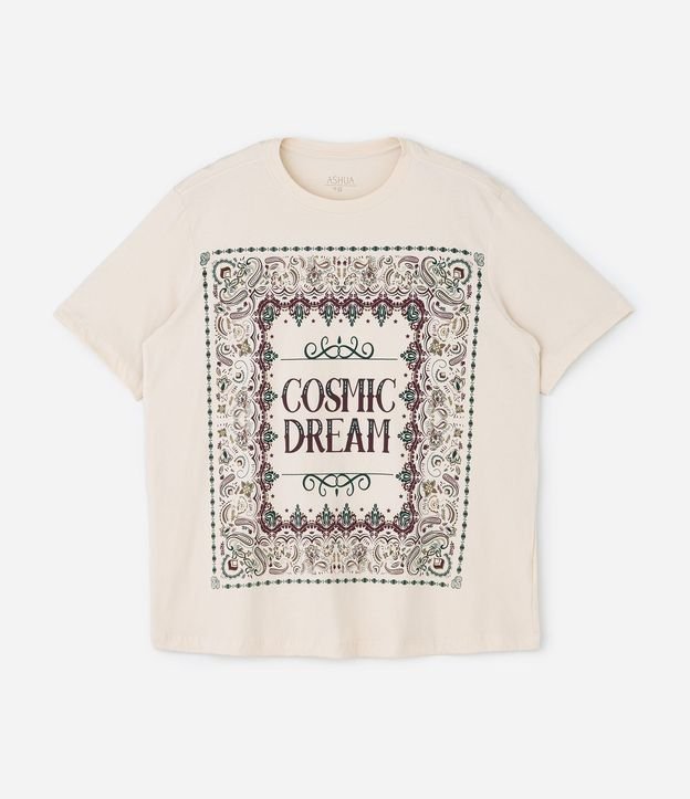 Remera Alargada con Estampa en Algodón Curve & Plus Size