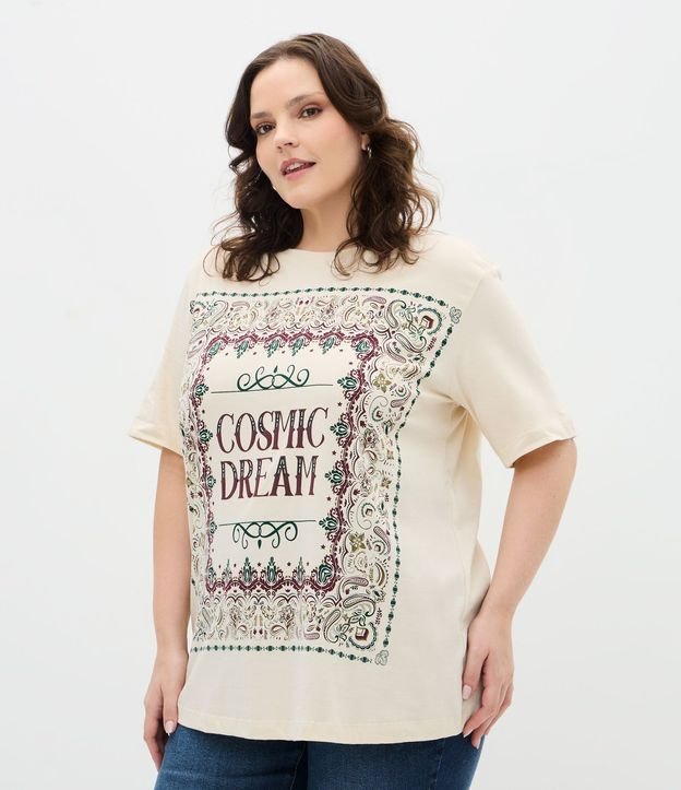 Remera Alargada con Estampa en Algodón Curve & Plus Size 1