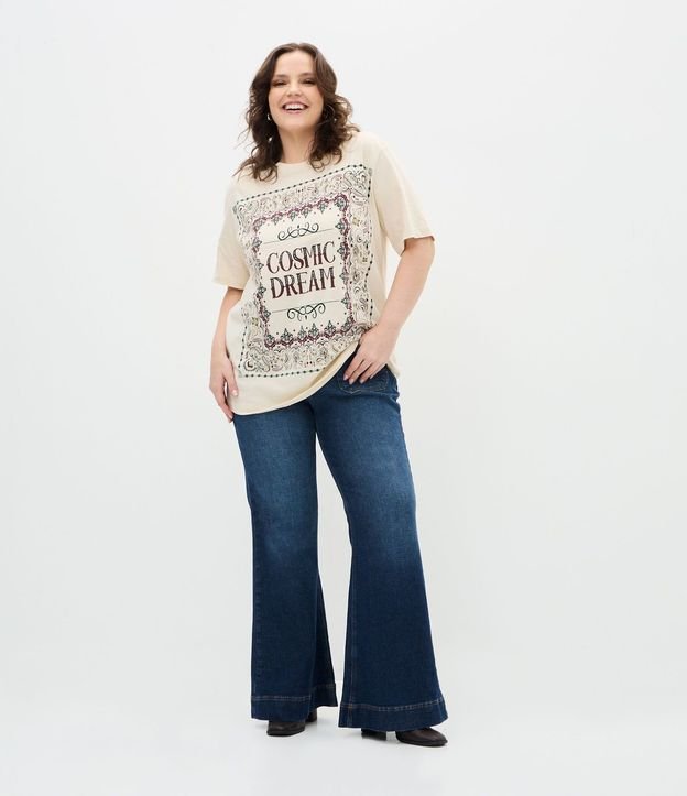 Remera Alargada con Estampa en Algodón Curve & Plus Size 2
