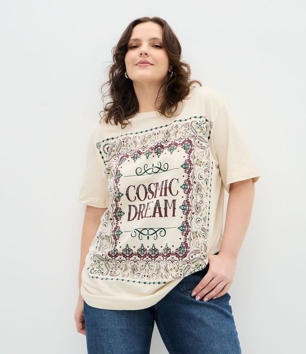 Remera Alargada con Estampa en Algodón Curve & Plus Size 4