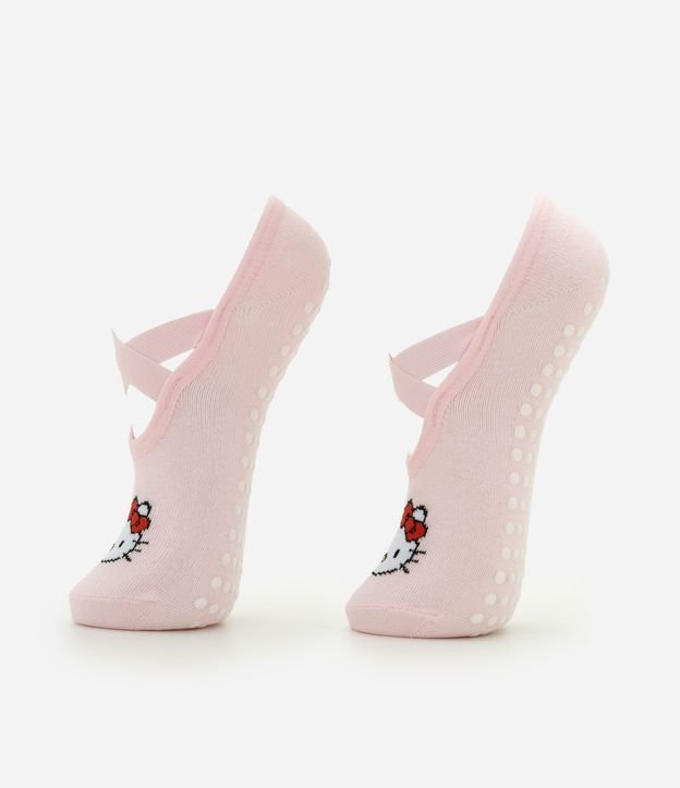Media Ballet Antideslizante  Hello Kitty con Tiras Cruzadas 4