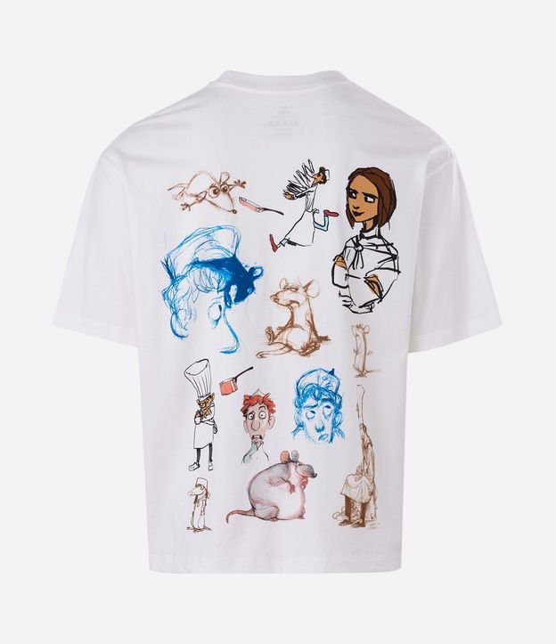 Remera Boxy Manga Corta en Algodón Estampado Ratatouille 6